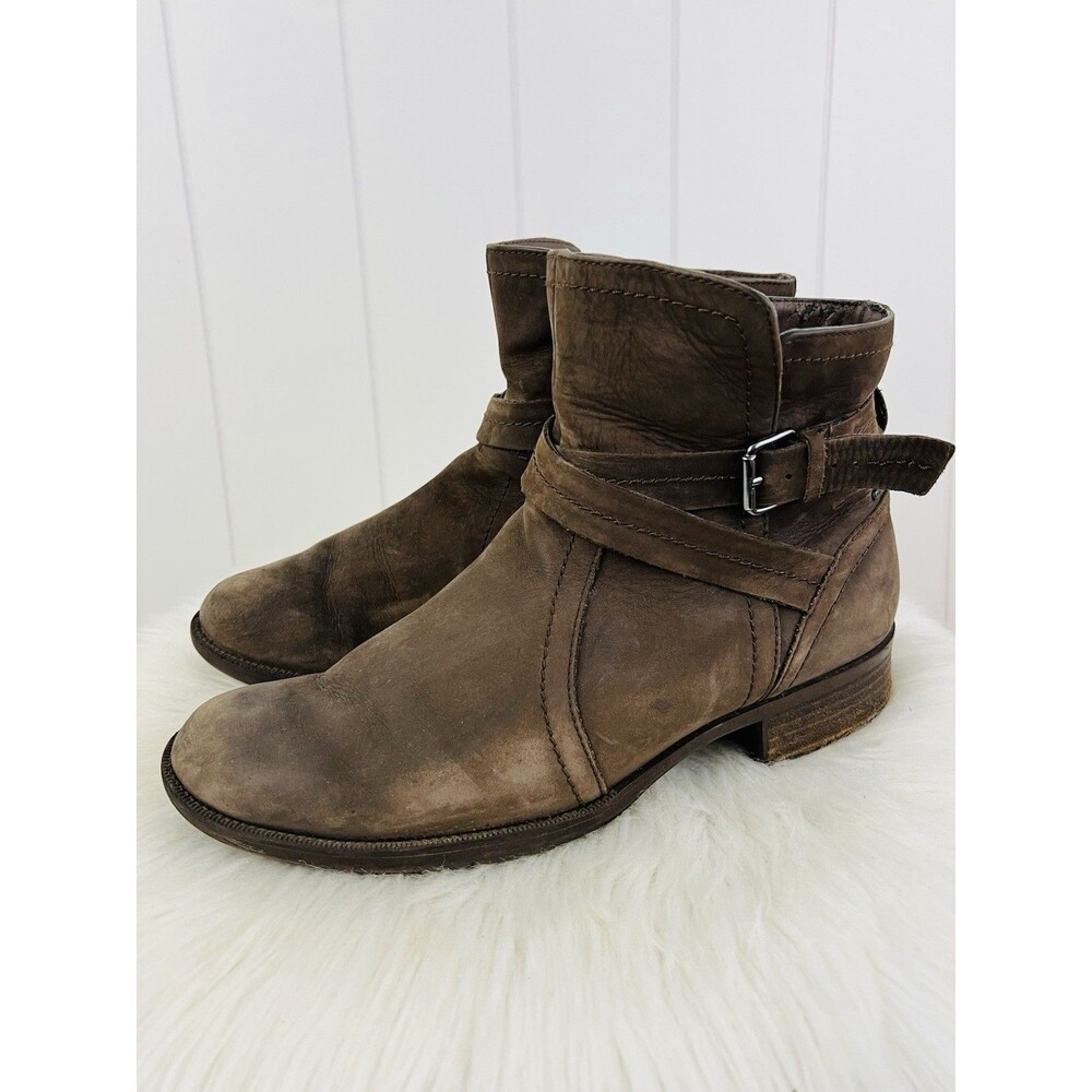 Cobb Hill Caroline Brown Leather Waterproof Short Boots Ankle Booties 10M